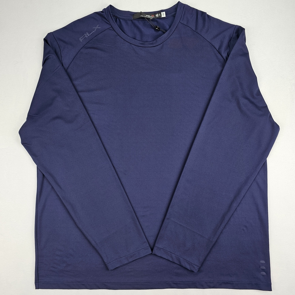 Men’s RLX Ralph Lauren X Performance Mesh Long Sleeve Shirt Navy Size XLarge NWT